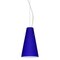 Besa Lighting Cierro Cable Pendant, Cobalt Blue Matte, Satin Nickel Finish, 1x100W Incandescent 1KX-4124CM-SN - alternate 1